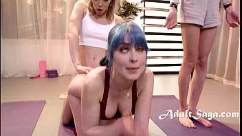 Play No one knows whom the tranny yoga instructor will fuck today