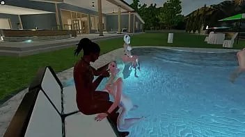 play 3dxchat اثنين جراحات وقحة مارس الجنس من قبل الديك