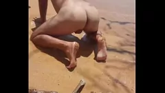 play Latina Shemale Babe Lady Silvas öffentliche Strandfick-Fantasie